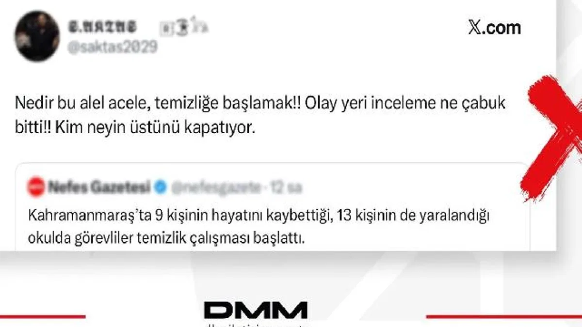 Kahramanmaraş’ta ‘deliller karartıldı’ iddialarına yalanlama