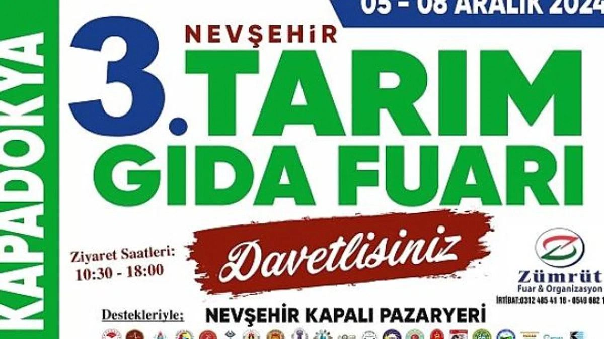 Nevşehir Kapadokya Tarım Ekipmanları, Gıda ve Hayvancılık Fuarı için hazırlıklar tamam