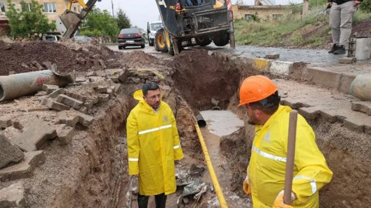 Başkan Arı, altyapı arızasının meydana geldiği noktada