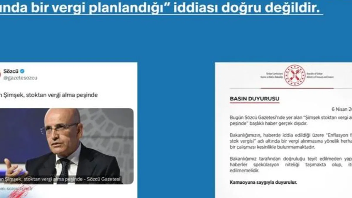 Maliye’den ‘stok vergisi’ iddialarına açıklama