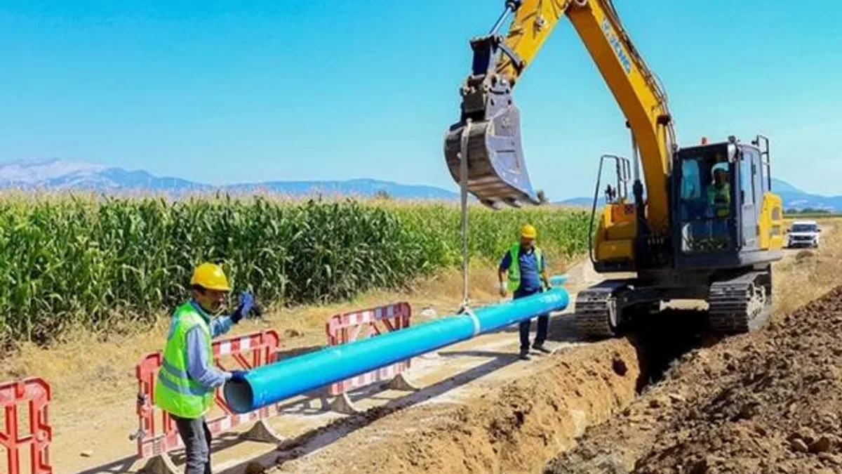 Denizli Tavas’ta asbest borular tarihe karışıyor