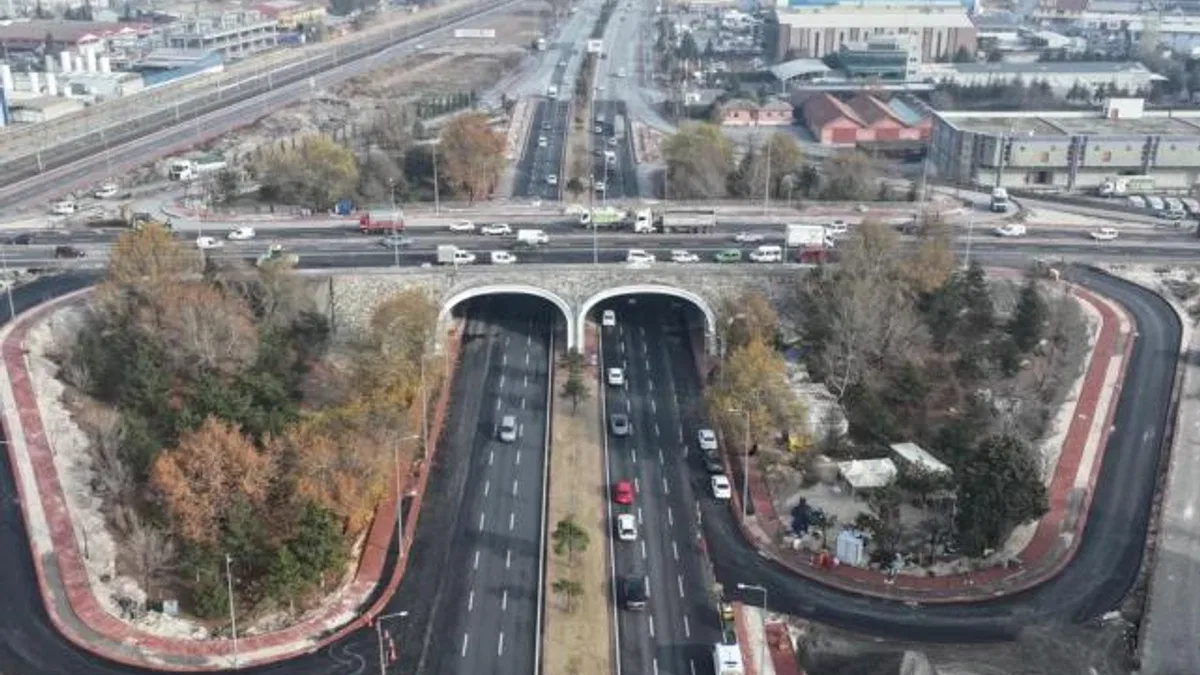 Konya Marangozlar Köprülü Kavşağı’nda iki şerit açıldı