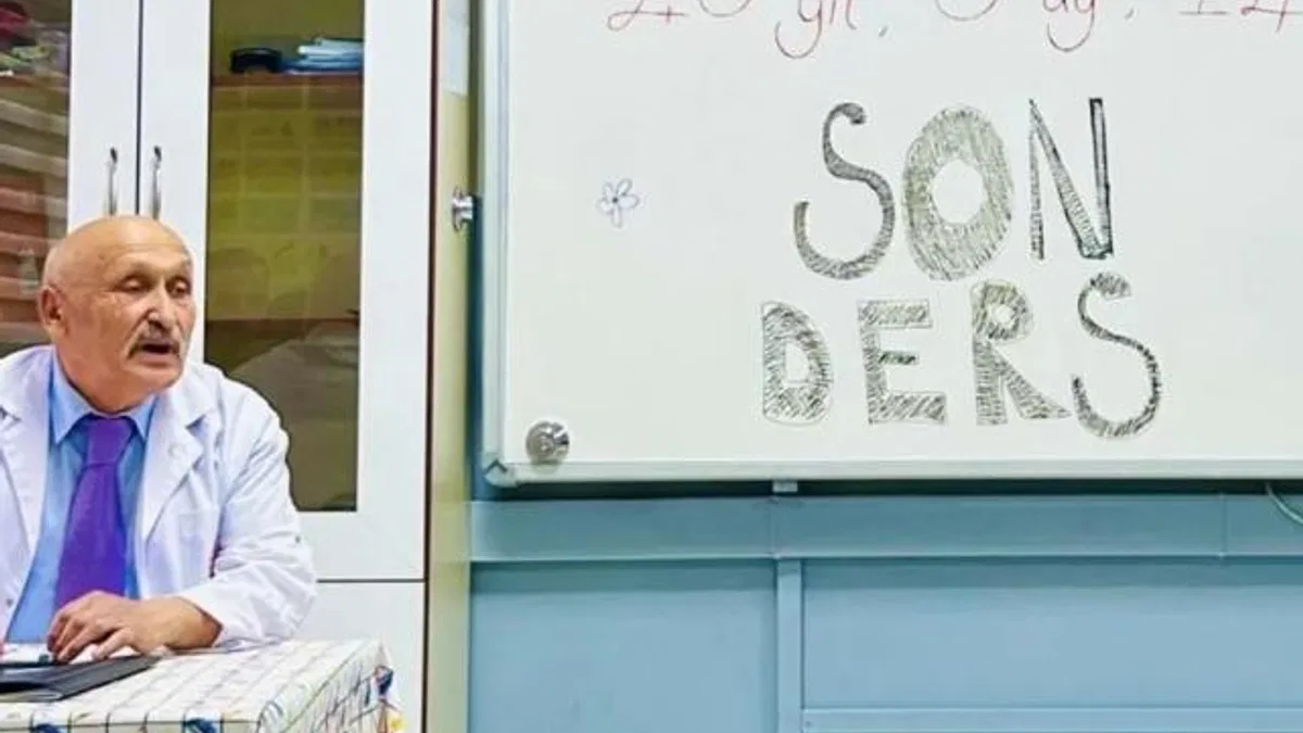Giresun’da ‘son ders’te öğretmene duygusal veda