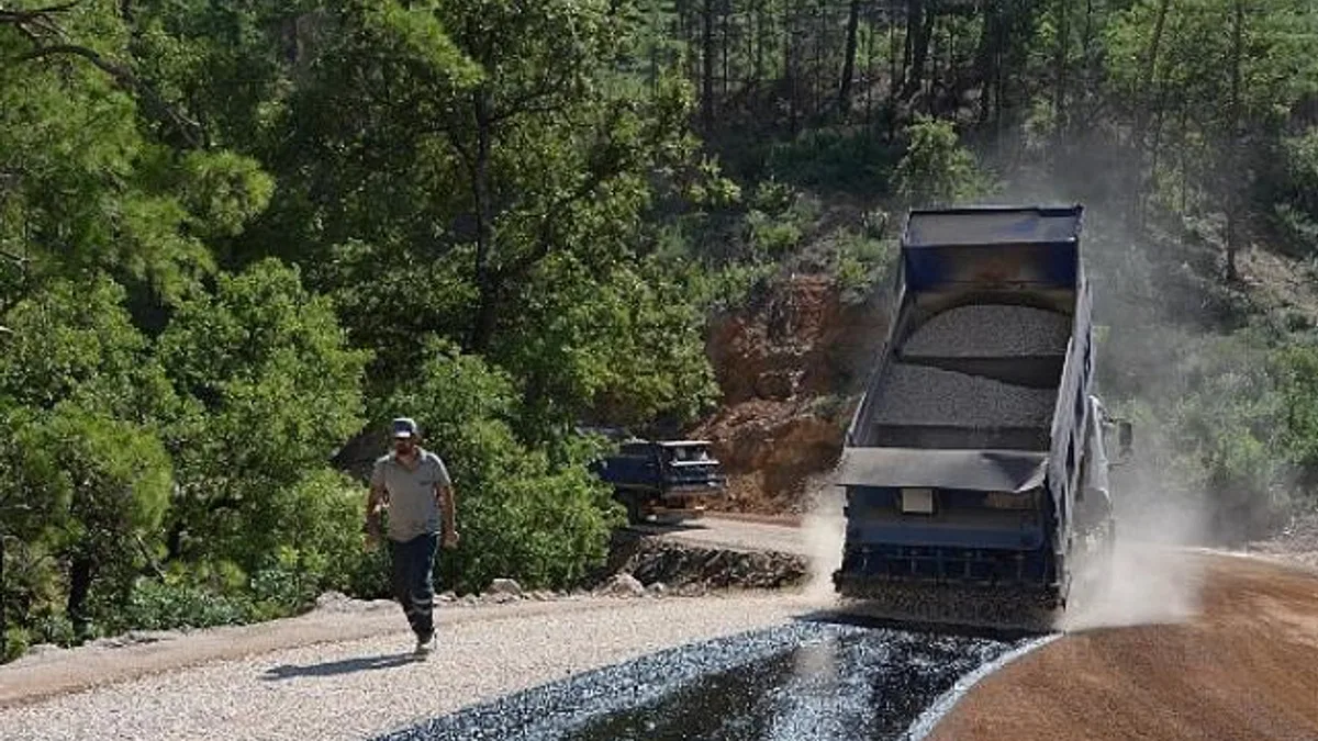 Alanya Dim grup yolu asfaltlandı