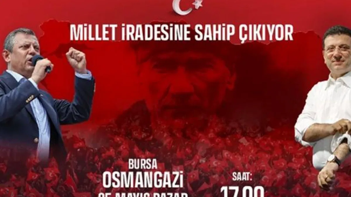 Özgür Özel’in 25 Mayıs’ta durağı Bursa olacak… Millet iradesine Bursa’da sahip çıkıyor