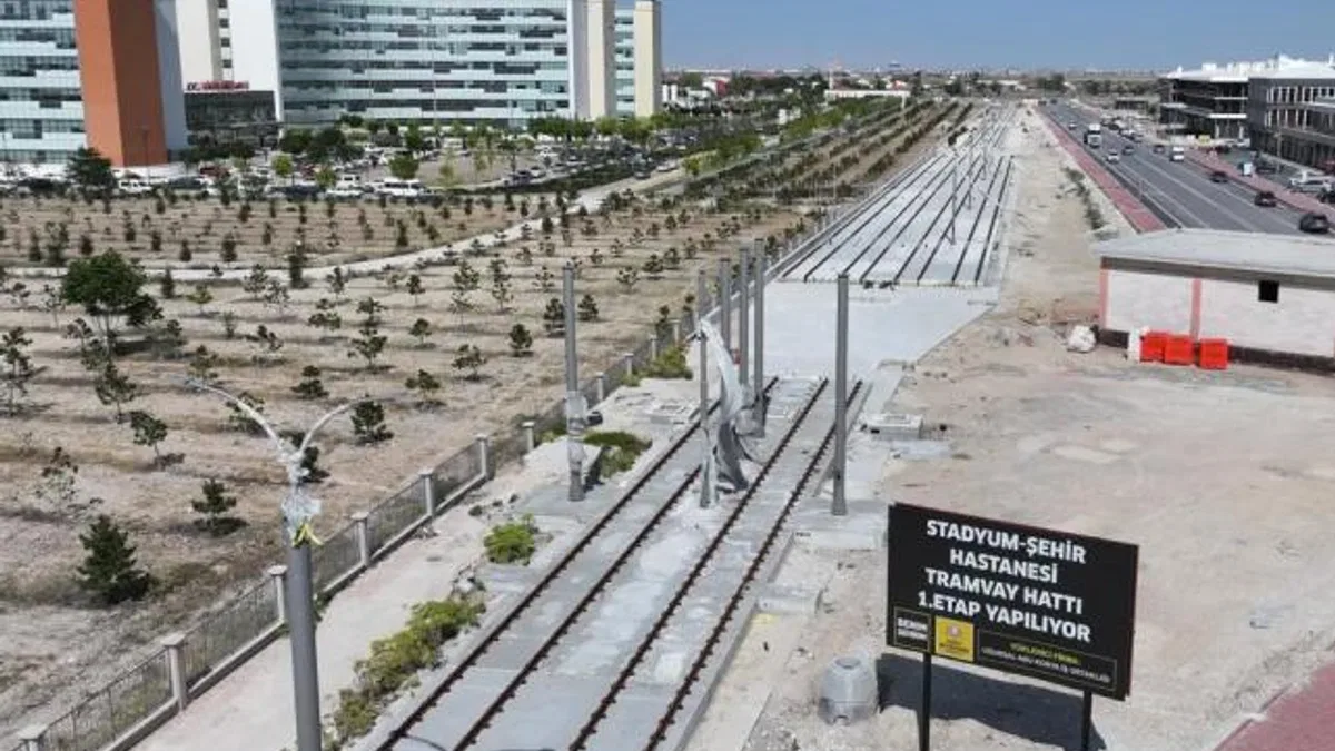 Konya Stadyum-Şehir Hastanesi Tramvayı’nda ikinci etap hazırlığı