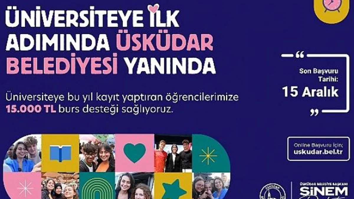 Üsküdar Belediyesi’nden Üniversiteyi Kazananlara 15 Bin Lira Burs Desteği