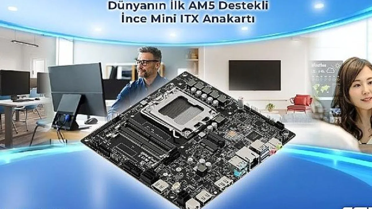 ASRock, AMD AM5 İşlemcileri Destekleyen Dünyanın İlk İnce Mini ITX Anakartını Tanıttı: X600TM-ITX
