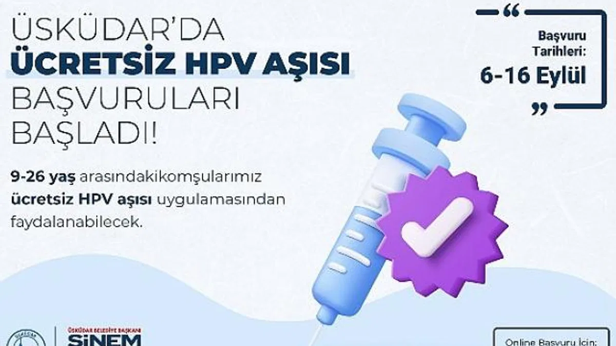 Üsküdar’da Ücretsiz HPV Aşısı İçin Başvurular Başladı