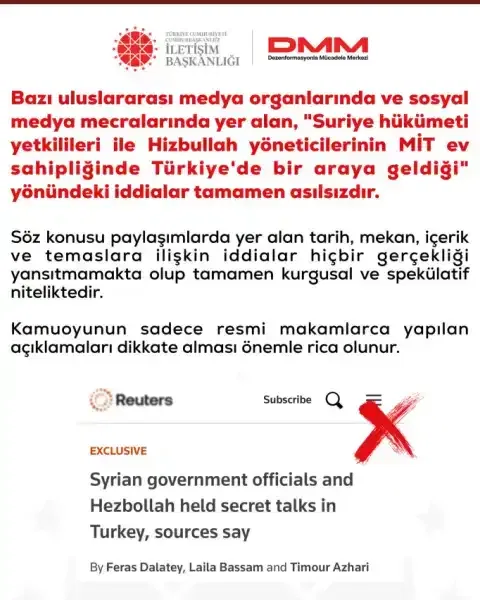Dezenformasyon merkezi MİT ev sahipliğinde gizli görüşme iddialarını yalanladı