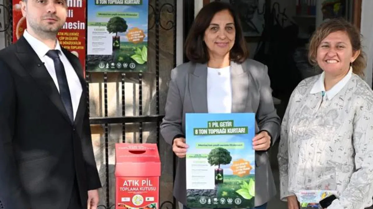 Manisa’da 1 kilogram atık pil getirene zeytin fidanı hediye