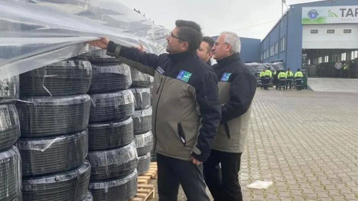 Bursa’da geri dönüşümle üretilen borular dağıtıma gün sayıyor… Tarım Plast, Bursalı çiftçiye nefes olacak