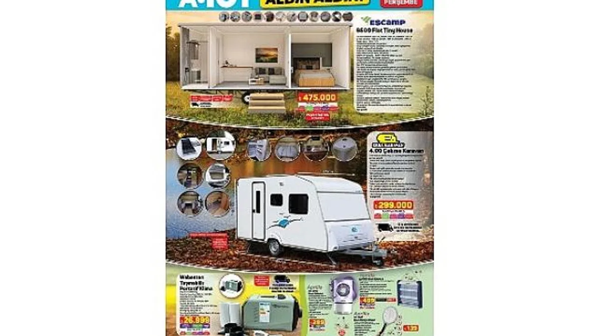 22 Mayıs’ta A101’de Elektrikli Araç, Karavan ve Ev Ürünleri Satışa Sunuluyor