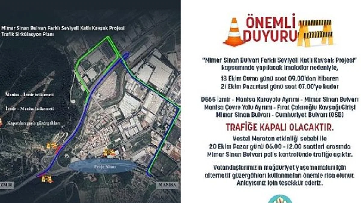 Mimar Sinan Bulvarı’nda Önemli Düzenleme