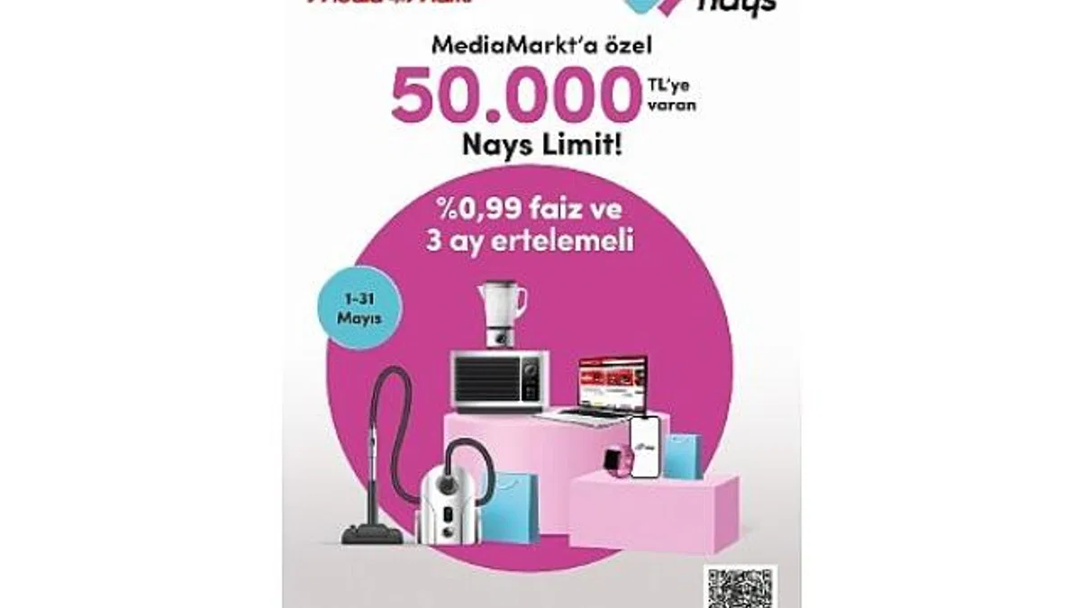MediaMarkt, Nays iş birliği ile teknoloji alışverişinde 50.000 TL’ye kadar Özel Nays Limit!