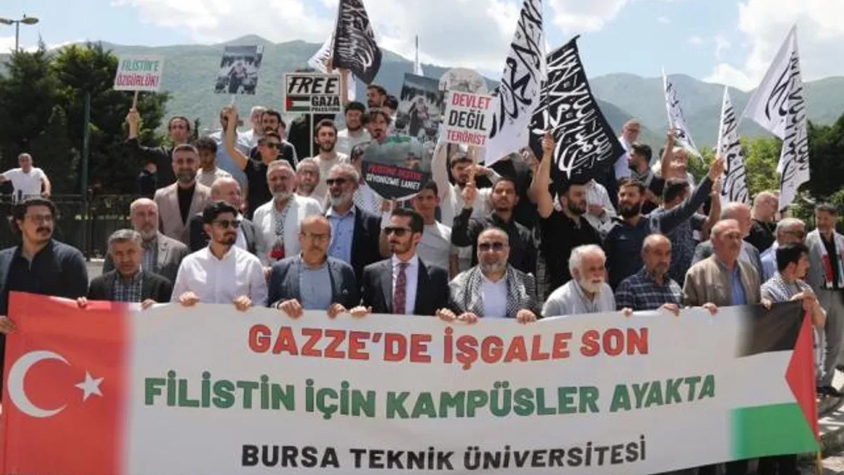 Bursa Teknik Üniversitesi’nde Gazze için çadır nöbeti