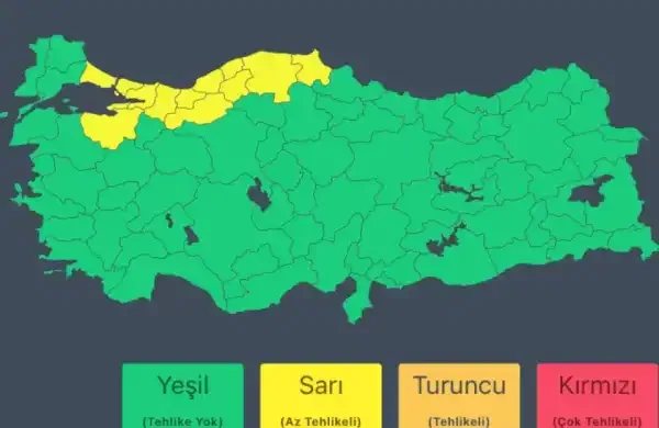 Marmara ve Batı Karadeniz için kuvvetli yağış uyarısı