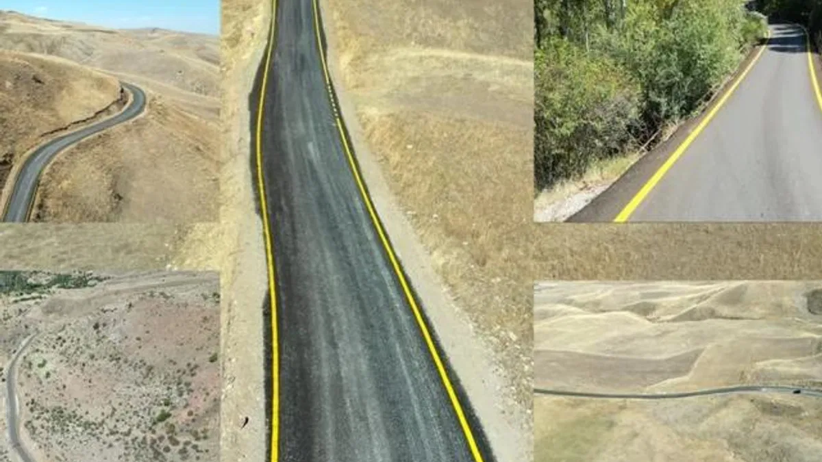 Erzurum kırsal yollarına makyaj