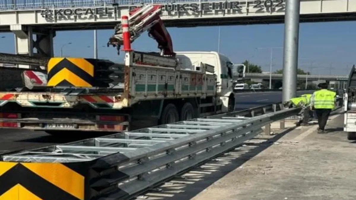 Kocaeli Büyükşehir’den 65 bin metre oto korkuluk