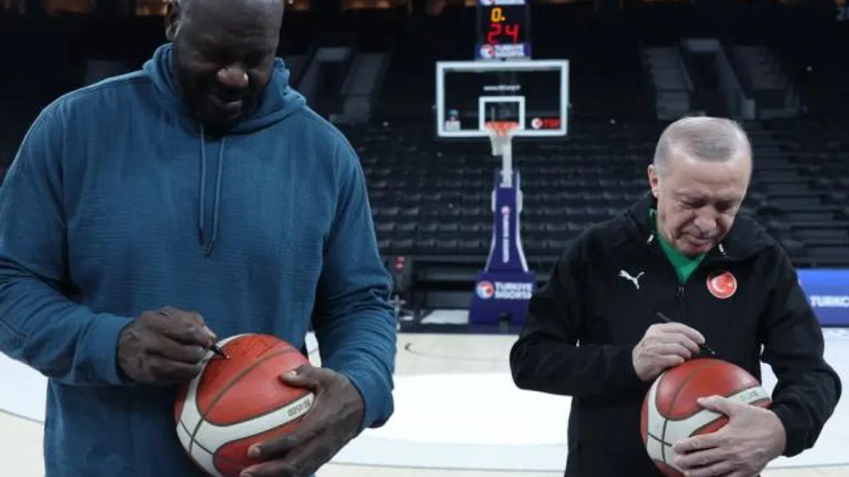Cumhurbaşkanı Erdoğan, NBA efsanesi ile pota başında