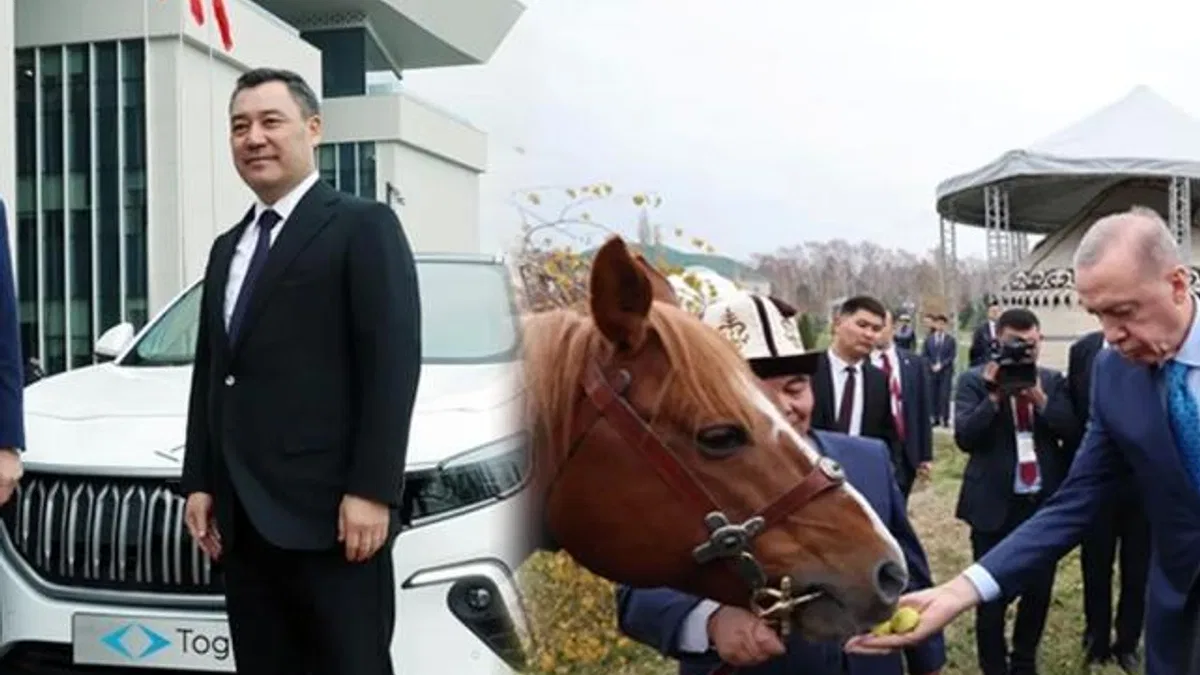 Biz Togg, onlar at verdi! Kırgızistan’da karşılıklı hediyeleşme