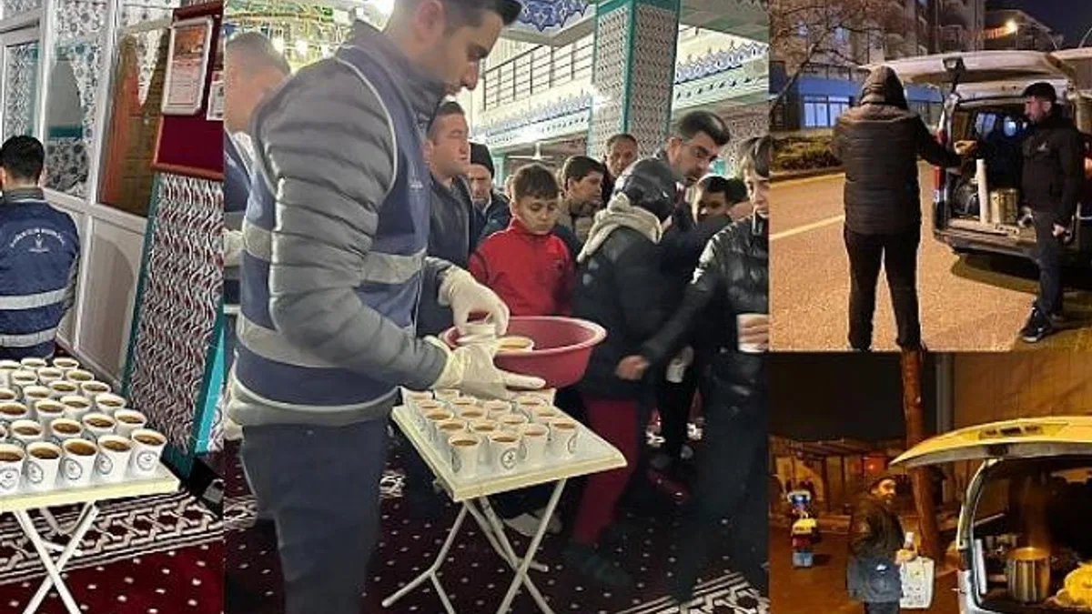 Kahramankazan Belediyesi, soğuk kış aylarında içleri ısıtmak için vatandaşlara her sabah sıcak çorba ikram ediyor.