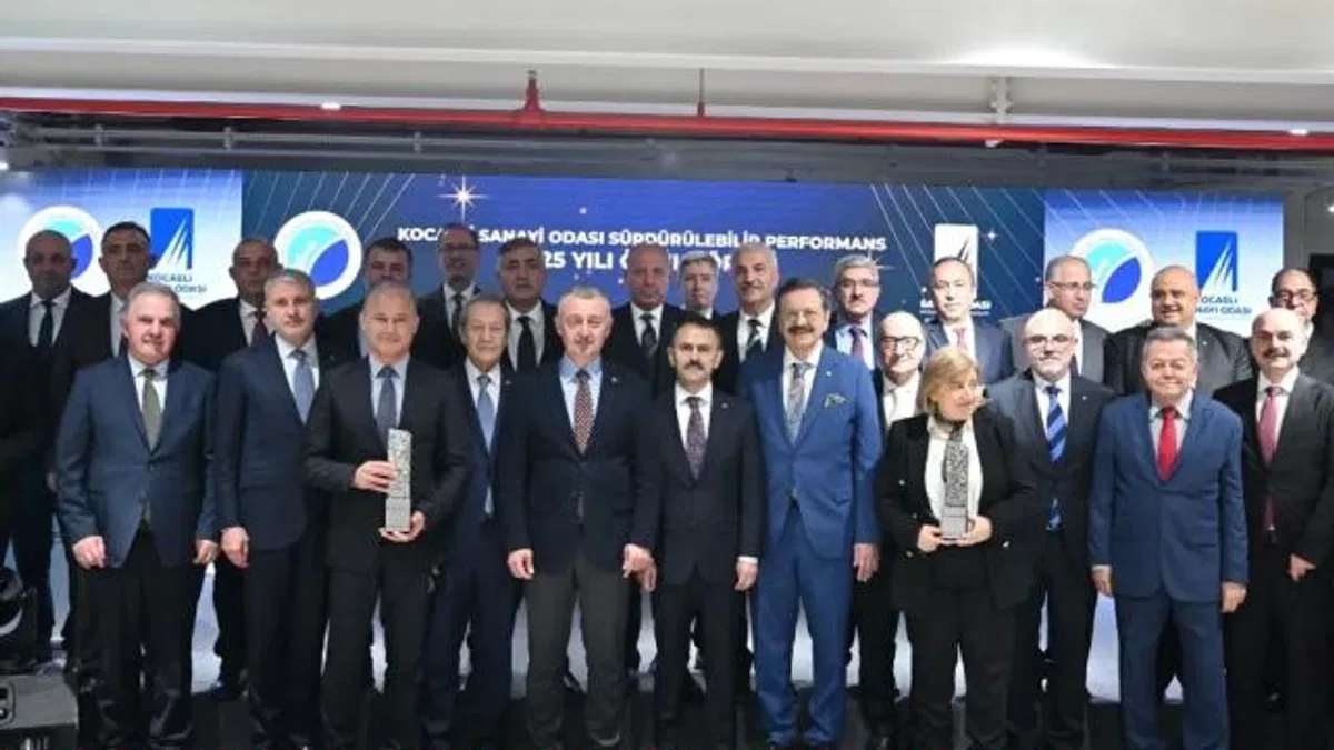 Kocaeli Sanayi Odası’nda Sürdürülebilir Performans Ödülleri sahiplerini buldu