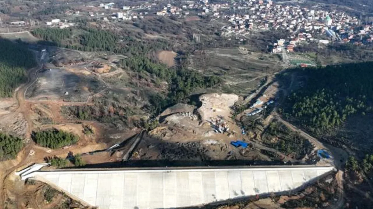 Bursa Büyükorhan’daki gölet yüzde 85 tamamlandı