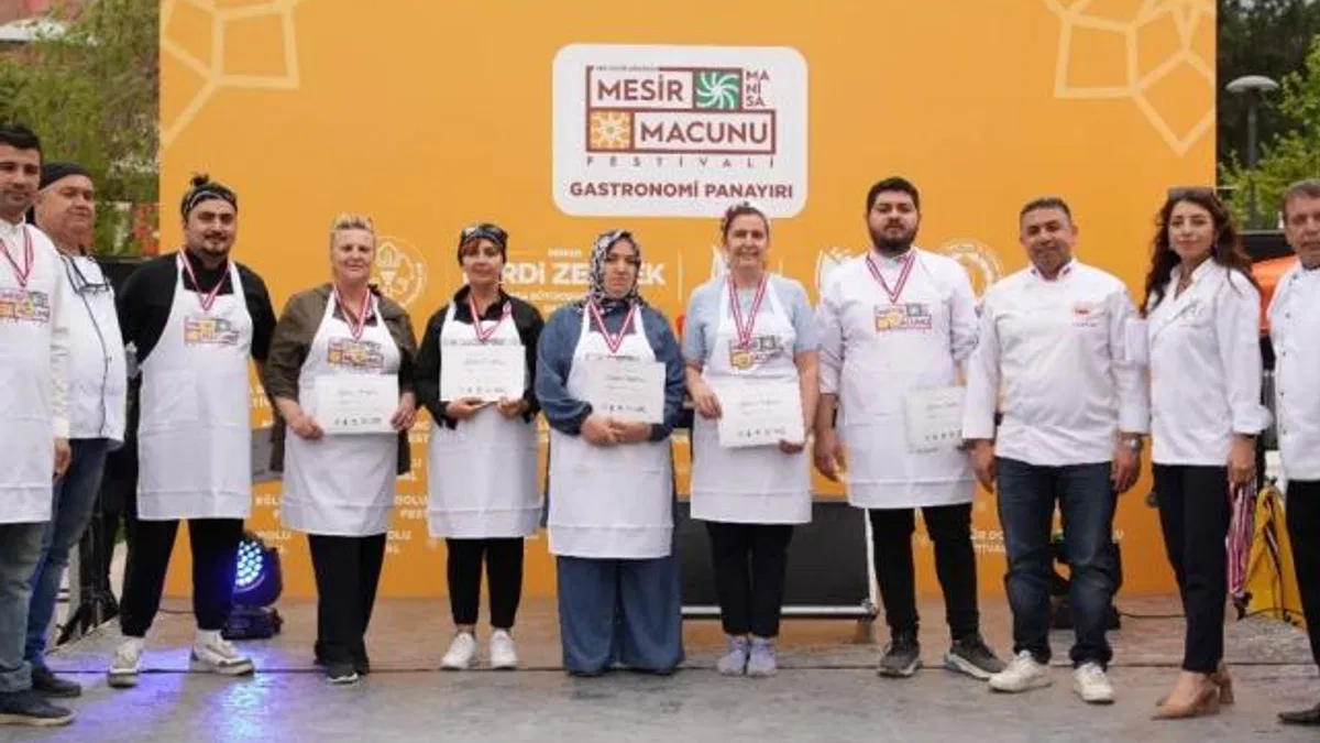 Manisa’da mesir macunu yemekler yarıştı