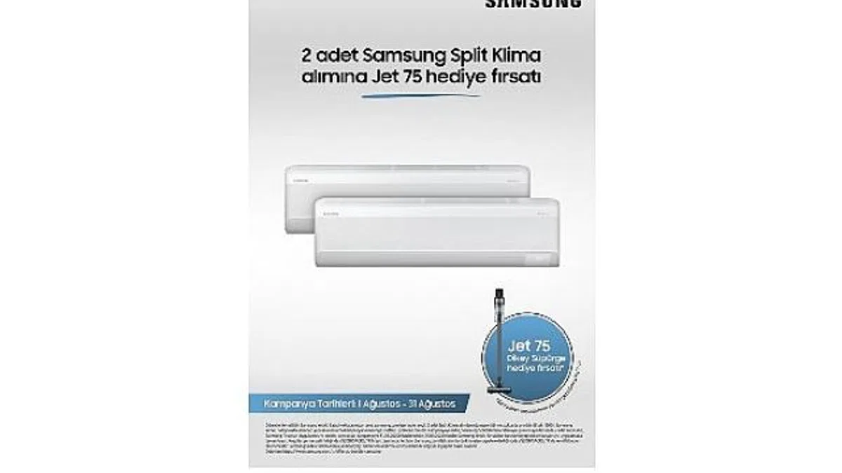 Samsung WindFree™ Split Klimalarda 2’li alımda JET 75 Dikey süpürge hediye!
