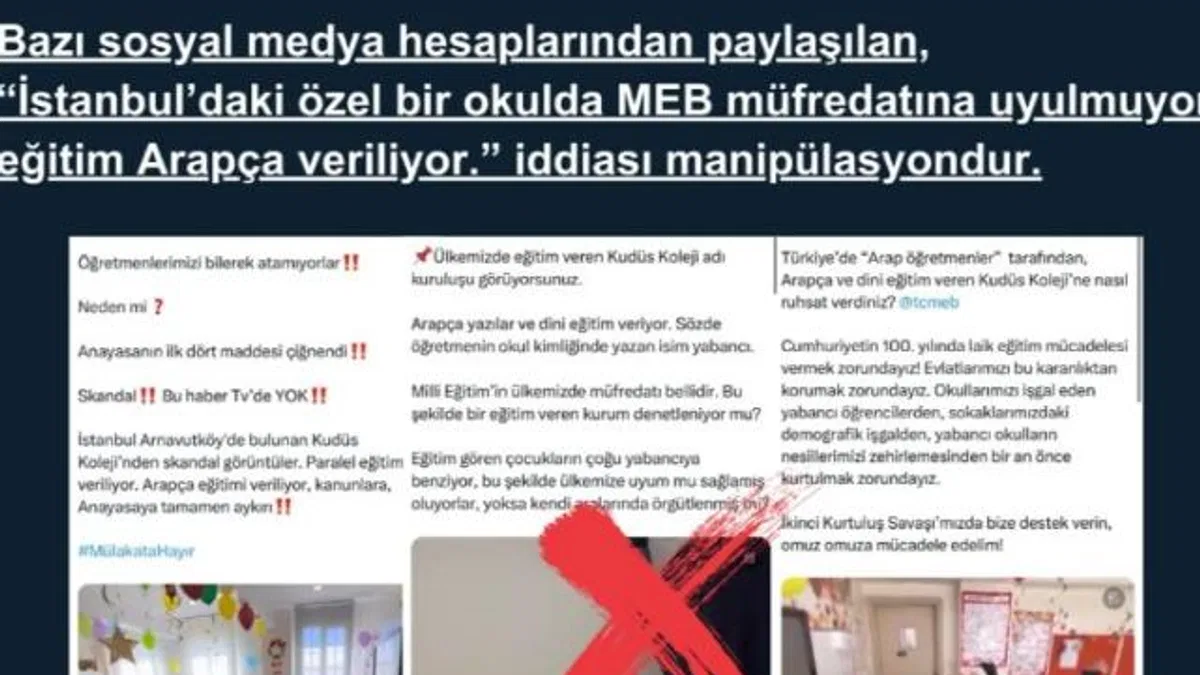 İletişim: Özel okulda müfredata uyulmuyor iddiaları manipülasyon