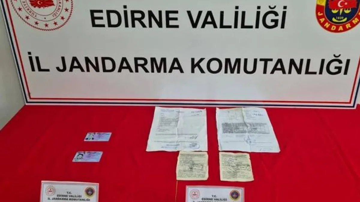 Edirne’de sahte belgelerle 3 kişi yakalandı