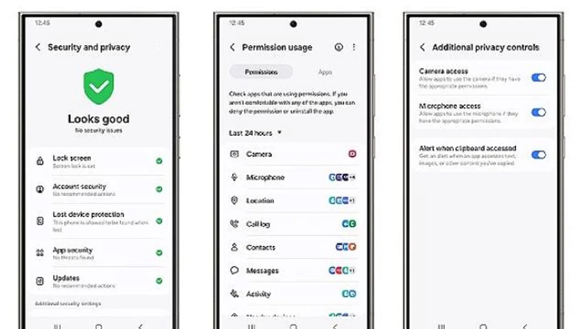 Samsung Galaxy’nin Güvenlik ve Gizlilik Panosu sayesinde kişisel verilerin kontrolü tamamen kullanıcının elinde