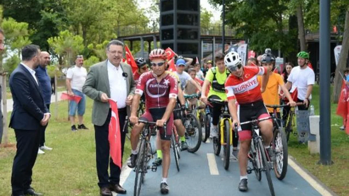 Trabzon’da pedallar kahramanlar için çevrildi