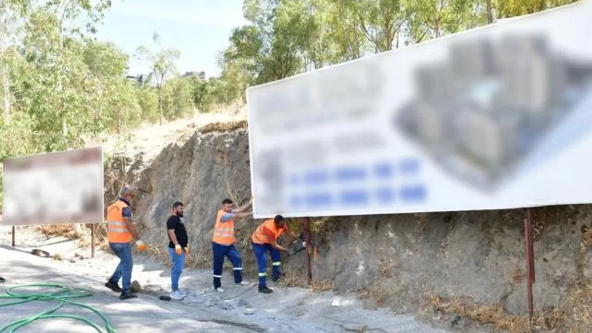 Çiğli’de kent estetiği ve güvenlik için izinsiz tabelalara müdahale