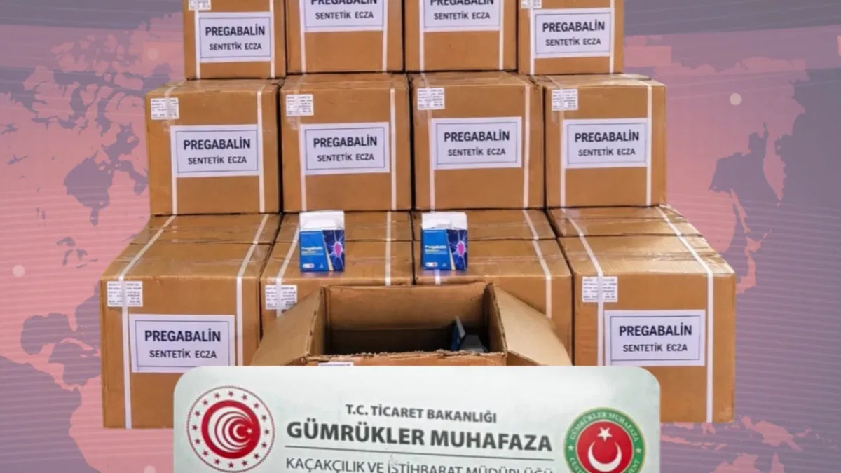 Mersin’de 1 ton 716 kg pregabalin ele geçirildi