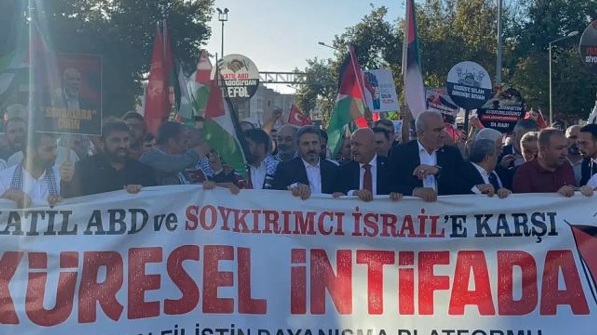 Adıyaman’da Filistin’e destek yürüyüşü
