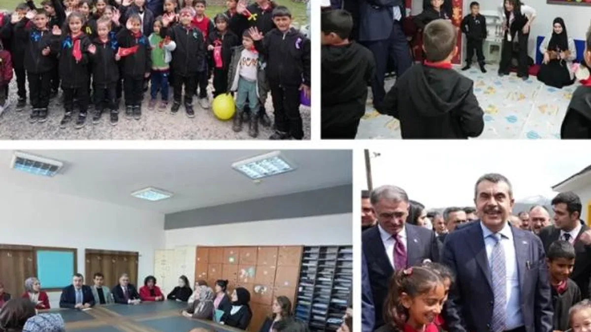 Bakan Tekin, Van’da ilkokul öğrencileriyle buluştu
