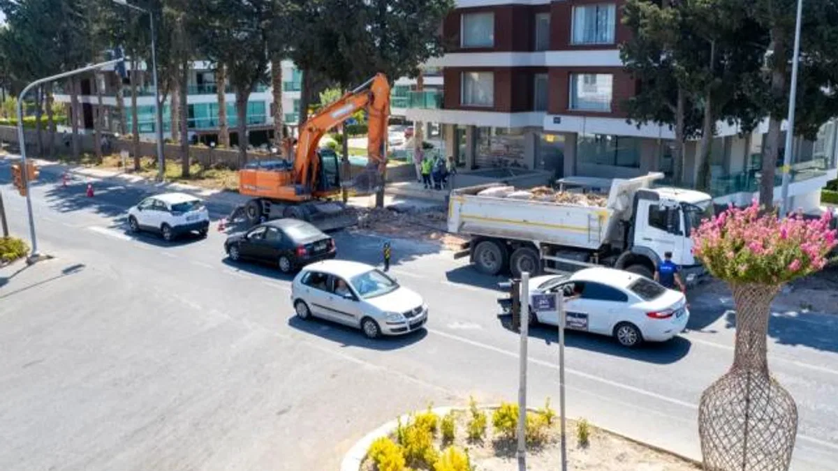 İzmir Güzelbahçe’de ana arterler yenileniyor