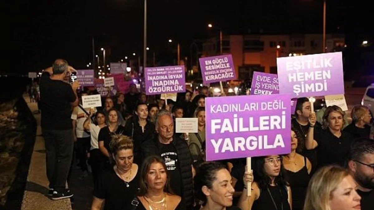 Güzelbahçe Şiddete Karşı Yürüdü