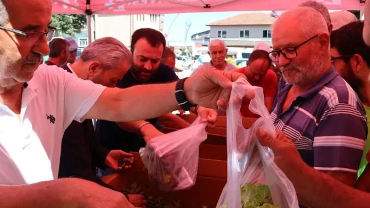İzmit Belediyesi’nden Akmeşe’de üretime fide desteği