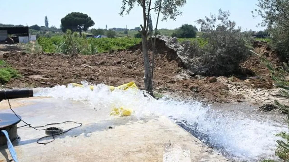 Manisa Gölmarmara’da saniyede 8 litre verimli sondaj