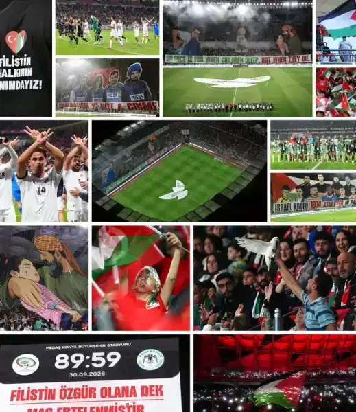 Konyaspor ile Filistin milli takımı arasındaki dostluk maçı iki halkın kardeşliğini simgeledi