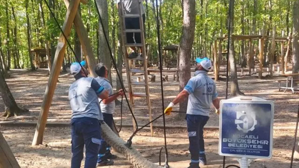 Kocaeli Ormanya’da oyun gruplarına periyodik bakım