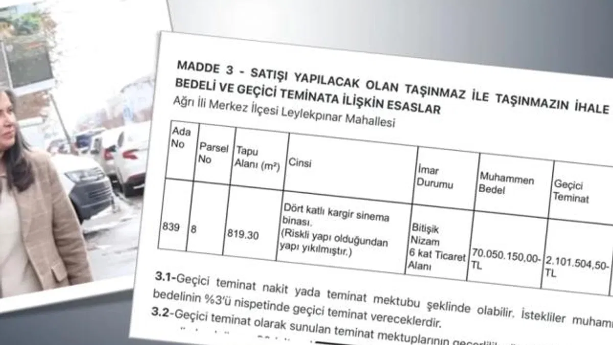 Ağrı Belediyesi’nin arsa satışı tepki çekti: Kültürel miras satılıyor!