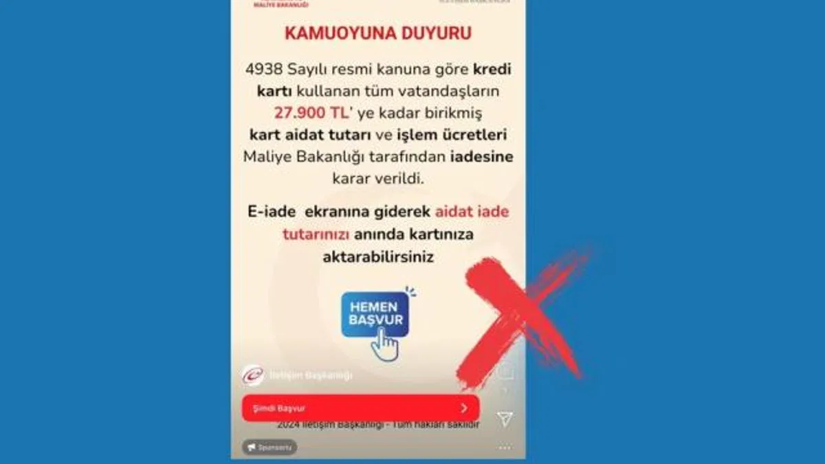 İletişim Başkanlığı uyardı! Dolandırıcılık paylaşımlarına dikkat!