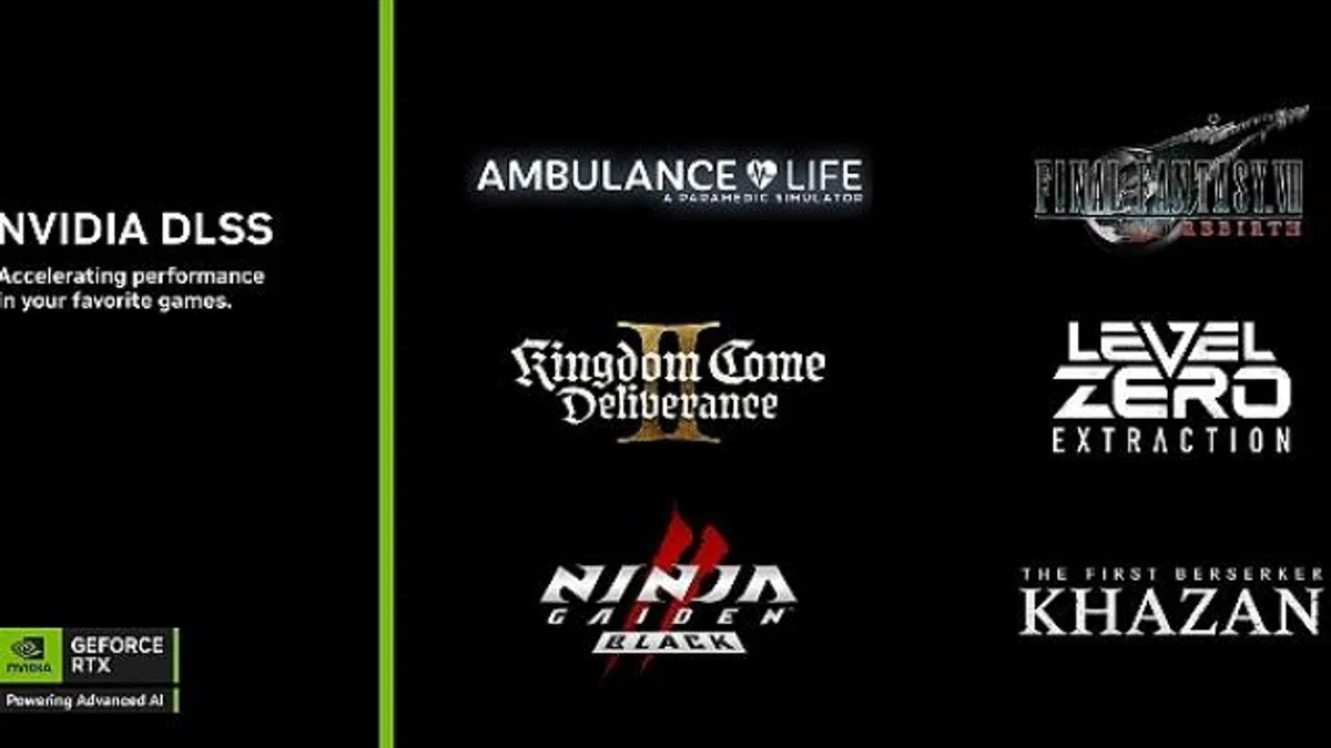 DLSS, Kingdom Come: Deliverance II, FINAL FANTASY VII REBIRTH ve Daha Fazlasında Performansı Artırıyor