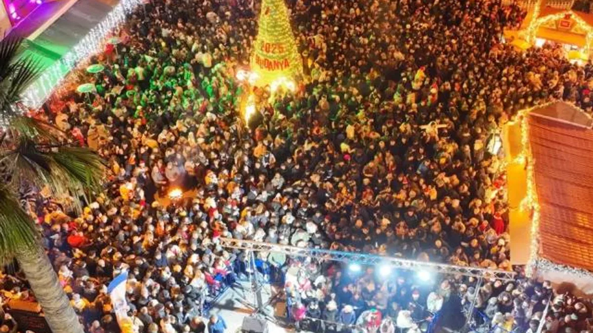 Mudanya yeni yıla tarihi meydanda ‘merhaba’ dedi
