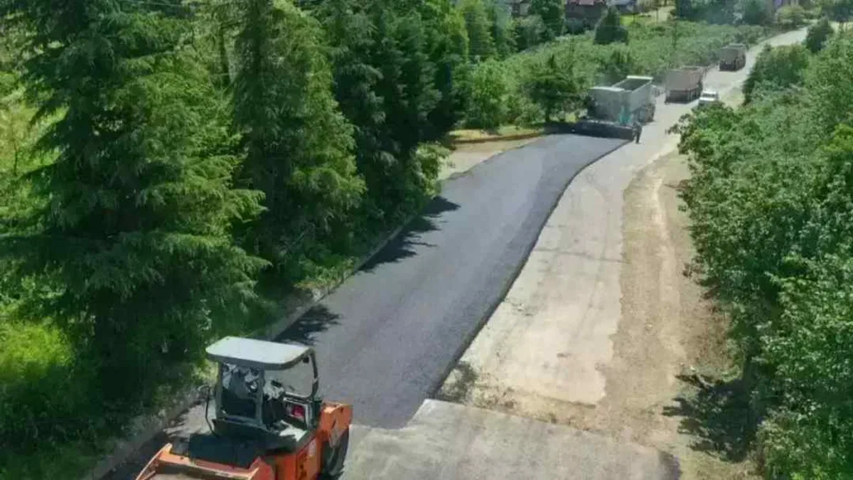 Ordu’da Çatalpınar Göller Mahallesi yolu asfaltlandı