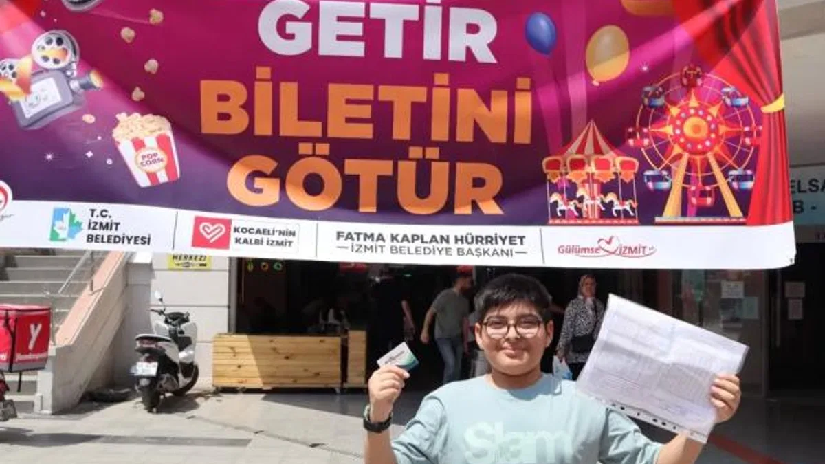 İzmit’te ‘karneni getir, biletini götür’ etkinliğine yoğun ilgi